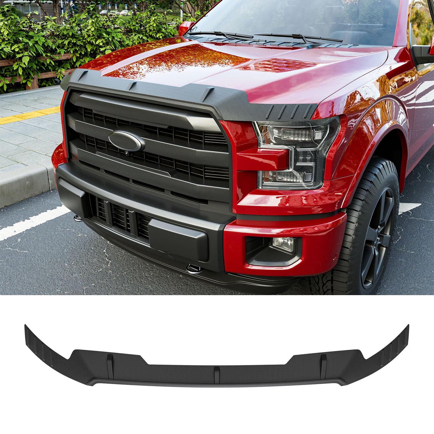 Photo 1 of Xipoo Hood Protector Compatible with 2015-2020 Ford F150 Hood Deflector TPE Shield Replacement for 2015 2016 2017 2018 2019 2020 Ford F-150 Accessories