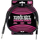 Ernie Ball Speaker Cable, Straight/Straight, 3ft, Black (P06071)