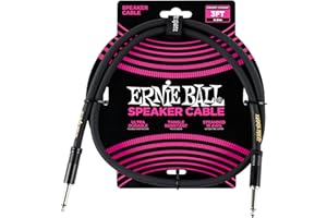 Ernie Ball Speaker Cable, Straight/Straight, 3ft, Black (P06071)
