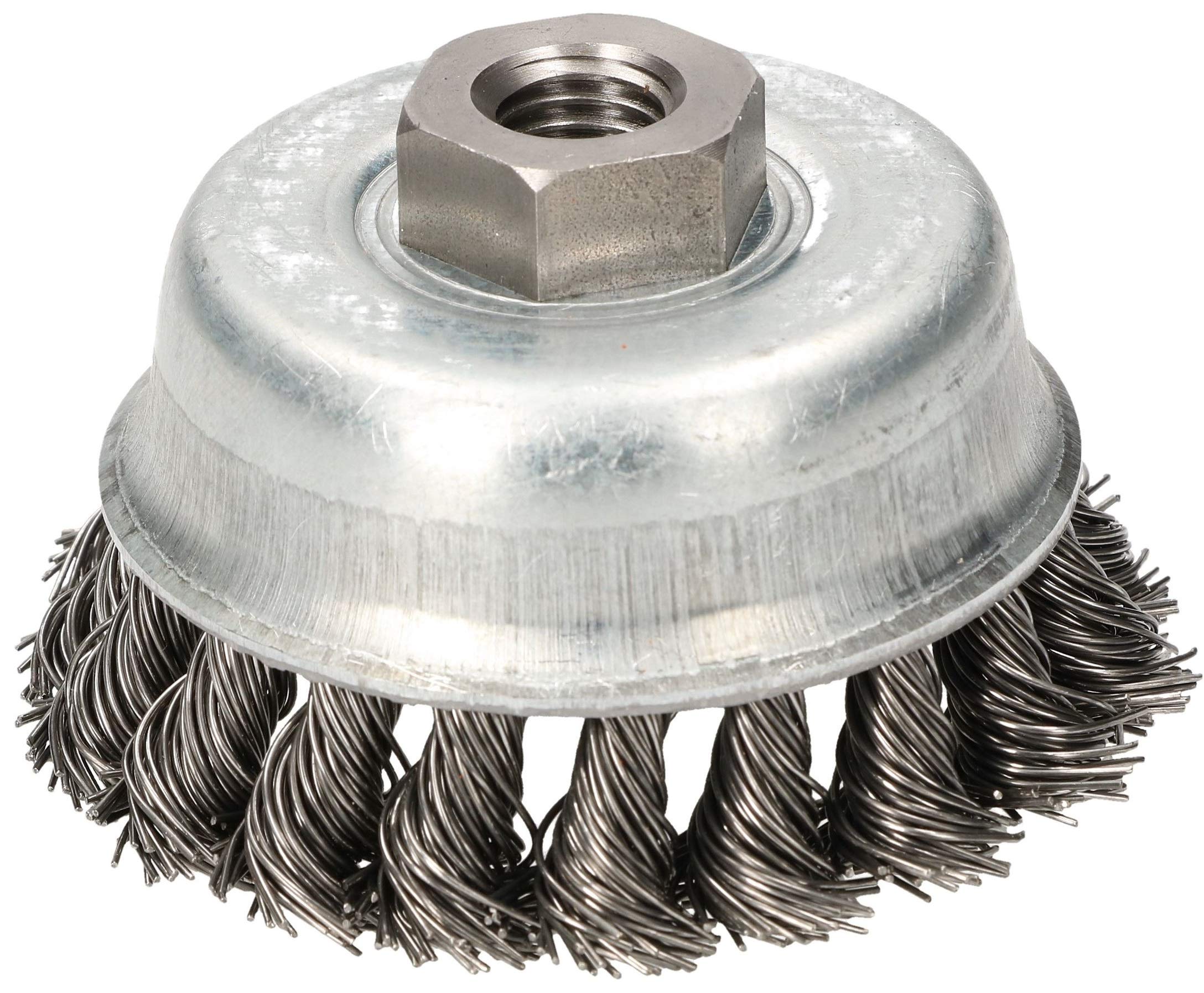 KOTARBAU® Pot Wire Brush 80mm with M14 Thread Twisted Wire for Angle Grinder