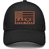 Jesus Hat Christian Gifts for Men American Flag Hats Faith Over Fear Hat Fathers Day Christmas Birthday Gifts for Friend