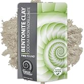 Bentonite Clay Food Grade Powder 2 Lb - Pore Cleansing, Face &amp; Hair Mask | Fossil Power - 100% Sodium Bentonite Clay - Draws Out Impurities for Hair, Face &amp; Bath Soak - Also for Toothpaste &amp; Deodorant
