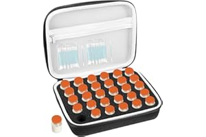 Insulin Vial Protector Holder, 15/30 Slots Peptide Fridge Storage Carrying Case with Mesh Bag, Double Zipper Design, Temperat