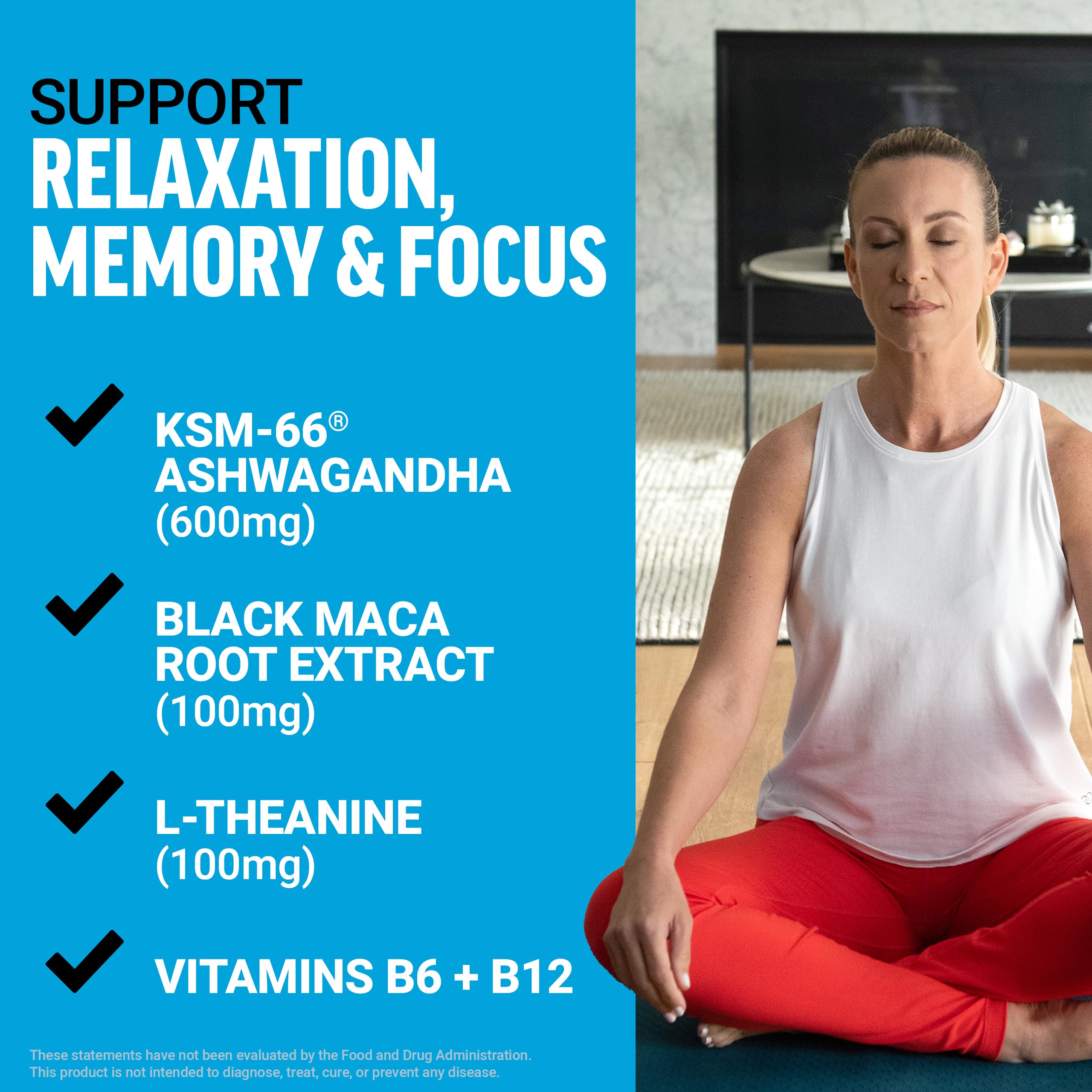 FORCE FACTOR Amazing Ashwa, KSM-66 Ashwagandha Supplement for Stress Relief, Focus, Memory, Immune Support, with Vitamins, Minerals & Antioxidants, Cortisol Supplements for Women, 120 Tablets