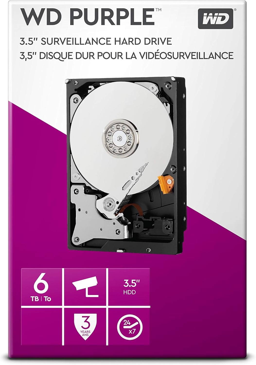 WD Purple 6 TB Surveillance Hard Disk Drive, Intellipower 3.5 Inch SATA