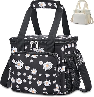 HSHRISH Large Insulated Lunch Bag 10L Waterproof Leakproof for Women