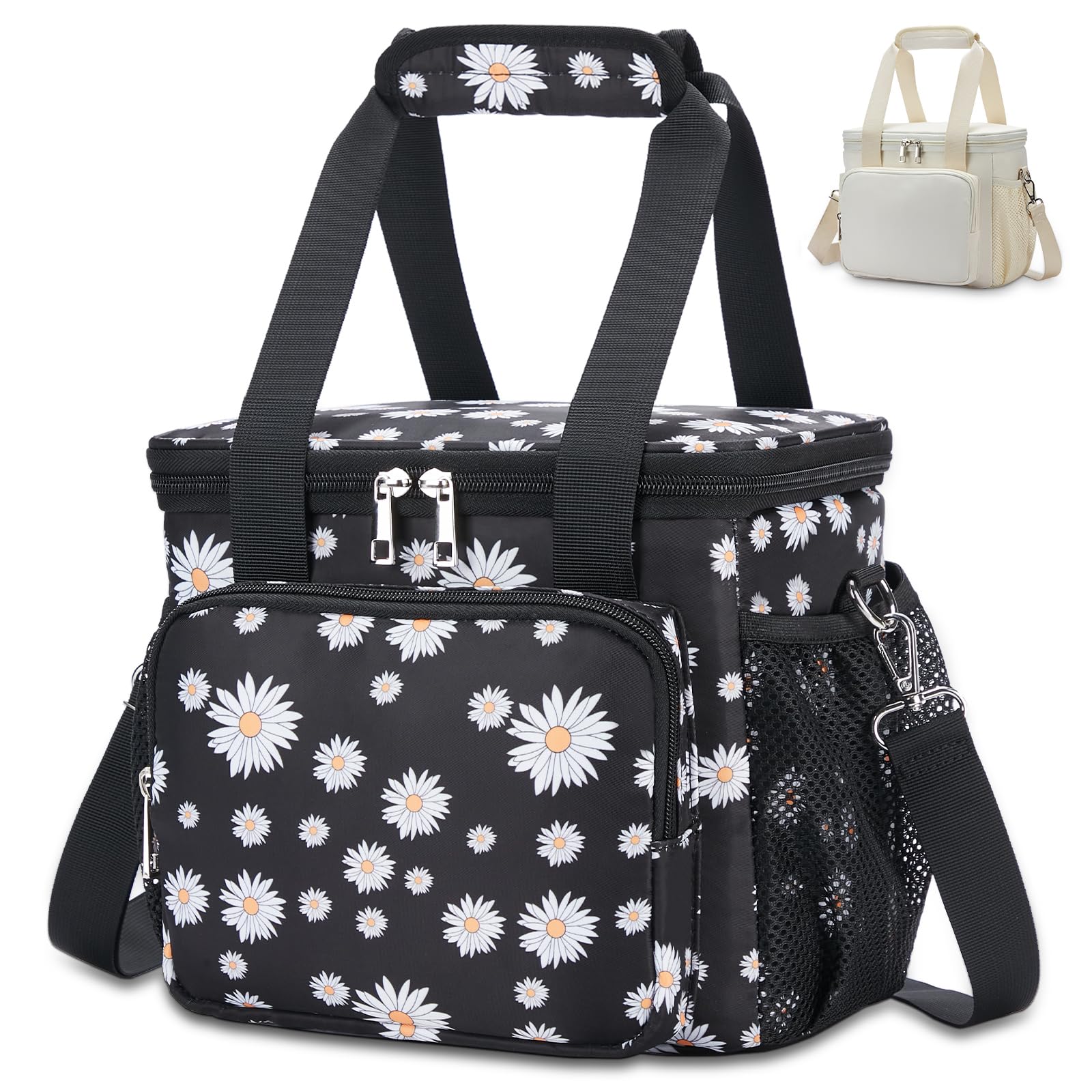 HSHRISH Large Insulated Lunch Bags for Women - Thermal, Reusable, Waterproof & Leakproof - Adults Work, Picnic, Beach, Outdoor, Camping - 10L Magritte — image 1