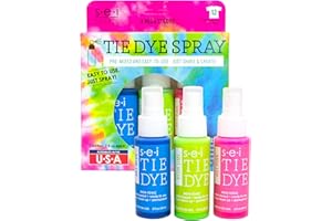 S·E·I S.E.I. Neon Tie Dye Kit 3 Pack: Pre-Mixed Spray Tie Dye Kit, Easy-to-Use, Non-Toxic Fabric Dye in Hot Pink, Neon Lime, and Sky Blue, Shake and Spray