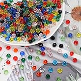 DAHI 8mm Glass Beads 450pcs Crystal Glass Beads Faceted Rondelle Shape Crystal Beads Assorted Colorful Loose Beads for DIY Craft Bracelets, Necklace Jewelry Making (Color 8mm)
