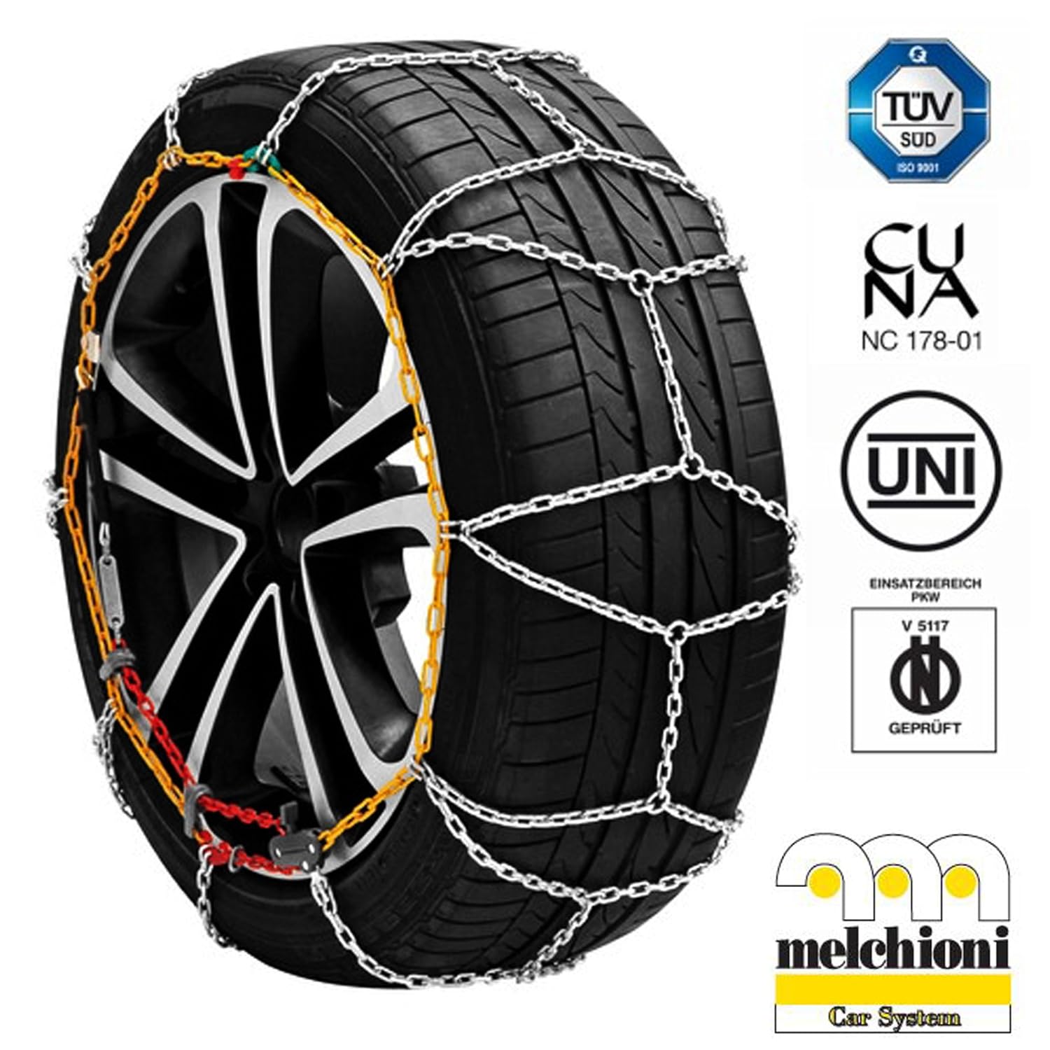 CATENE DA NEVE OMOLOGATE O-NORM TUV SMC 9mm PER PNEUMATICI GOMME - Foto 14