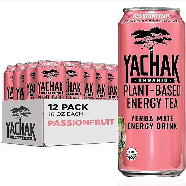 YACHAK YERBA MATE DRINK, PASSIONFRUIT, 16 FL OZ (PACK OF 12)