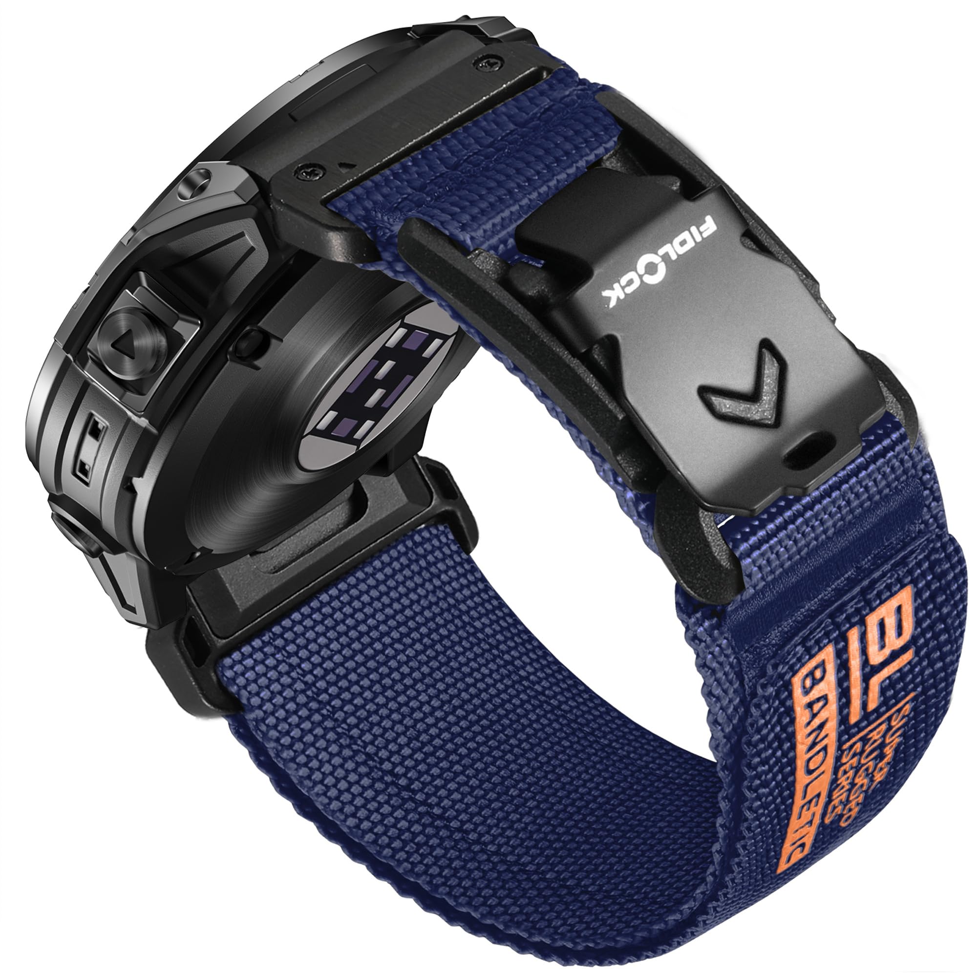 Photo 1 of Bandletic Compatible with Garmin Instinct Watch Bands - 22mm Quick Fit Rugged Strap with Magnetic Fidlock V-Buckle for Fenix 8 47mm/7 6 Pro/5/5 Plus/Forerunner 965/945/Approach S62/S60/Quatix 70