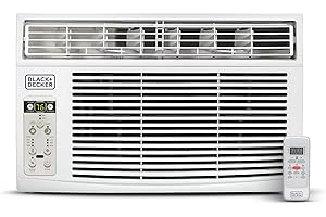 BLACK+DECKER Window Air Conditioner 12000 BTU, AC Window Unit Cools Up to 550 Square Feet, Window AC Unit with Remote Control, 3 Cooling Speeds and Fan Only Function, BD12WT6, White