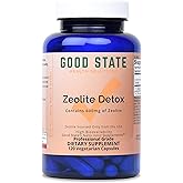 Good State | Zeolite Detox Supplement Clinoptilolite Capsules for Adults and Kids | Optimal Absorption Nano-Ionic Zeolite for Effective Body Detox and Cleanse | 600 mg Each Serving, 120 Veggie Caps