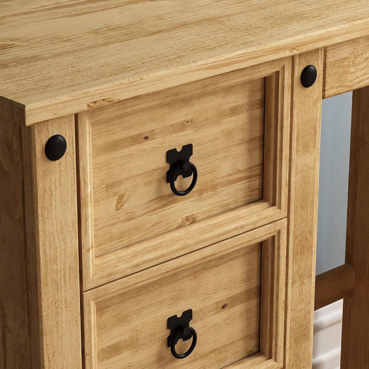 Vida Designs Dressing Table, Solid Pine Wood, 84 cm x 100 cm x 47 cm, 45 x 100 x 84 cm - Image 5