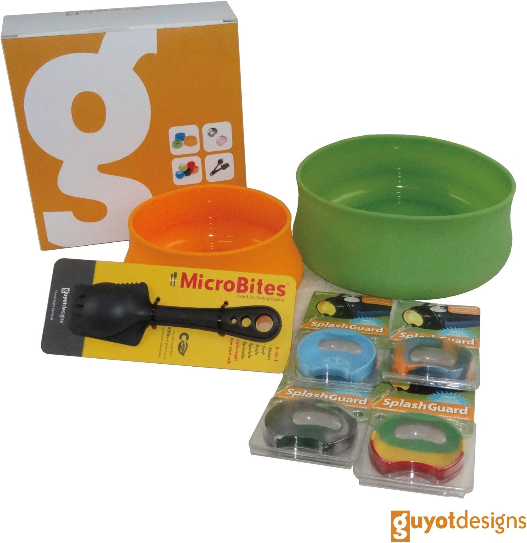 Guyot Designs Squishy Camping Portable Pet Bowl MicroBites Utensil Splash Guard