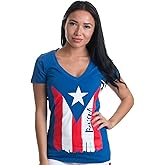 Boricua | Cute PR Puerto Rican Pride, Nuyorican Flag Ladies' Rico V-Neck T-Shirt