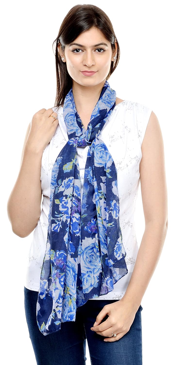scarves (weavers villa poly cotton soft summer scarf) (wv66)
