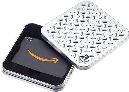 Amazon.de Geschenkkarte in Geschenkbox (Metallmuster) - mit kostenloser Lieferung per Post