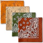 The Peacock Crew Premium Soft Cotton Bandanas Pack for Men and Women Paisley 22 x 22 inches