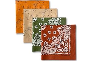 The Peacock Crew Premium Soft Cotton Designer Bandanas Pack for Men and Women 22 x 22 inches