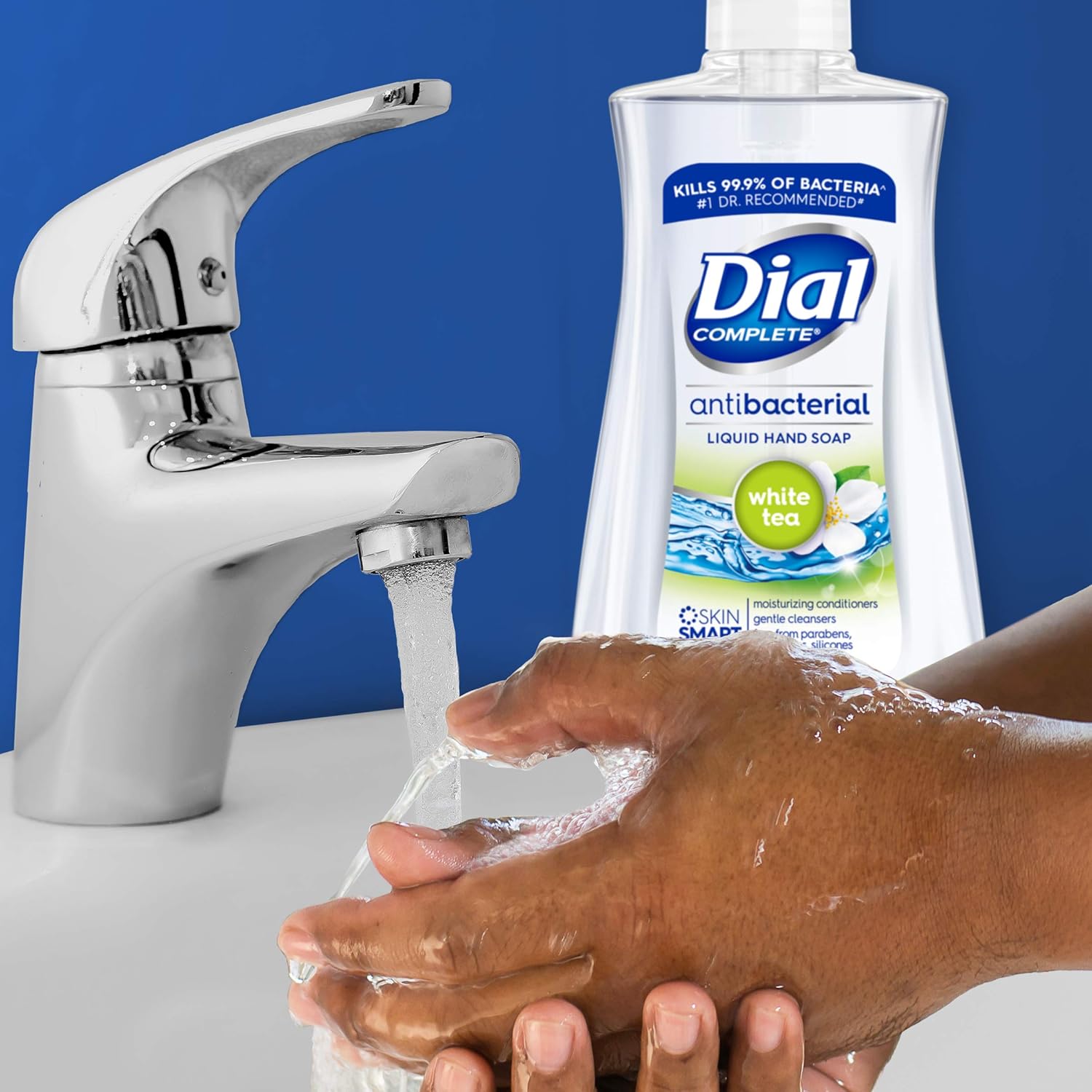 Dial Antibacterial Liquid Hand Soap, White Tea, 7.5 Fluid Ounces (Pack of 12) : Hand Washes : Beauty