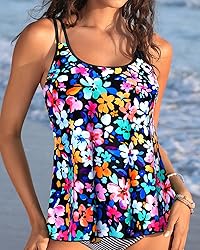 Womens Flowy Tankini Tops Only - Modest Bathing