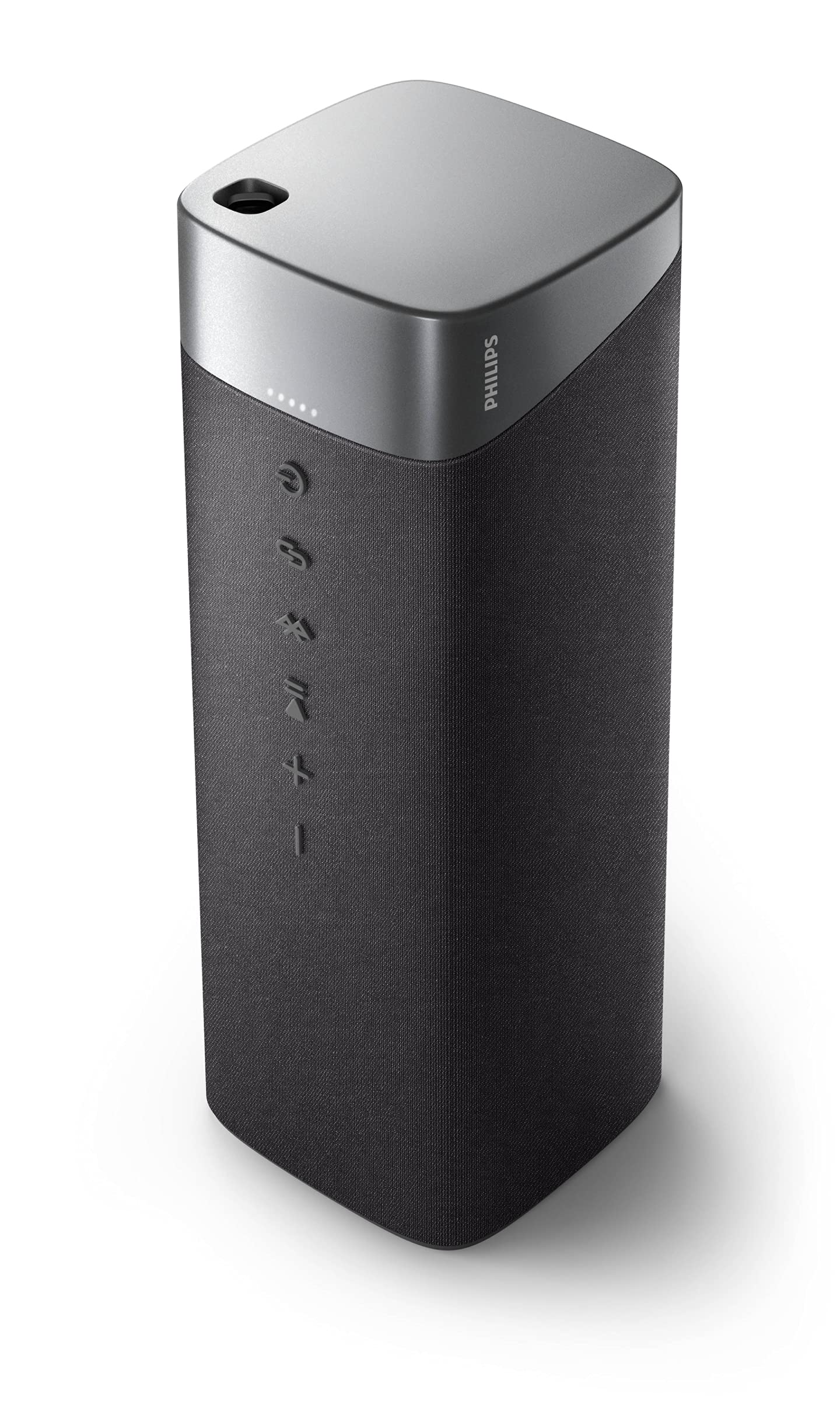 Philips S7505 Wireless Bluetooth Speaker with Built-in Power-Bank, Large Bold Sound, Up to 20 Hours Playtime, IPX7 Waterproof, Shower Ready, Large Size, Gray