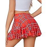Avidlove Mini Skirt for Women Sexy Pleated Skirts High Waist Skater Skirt Ruffle Lingerie Skirts