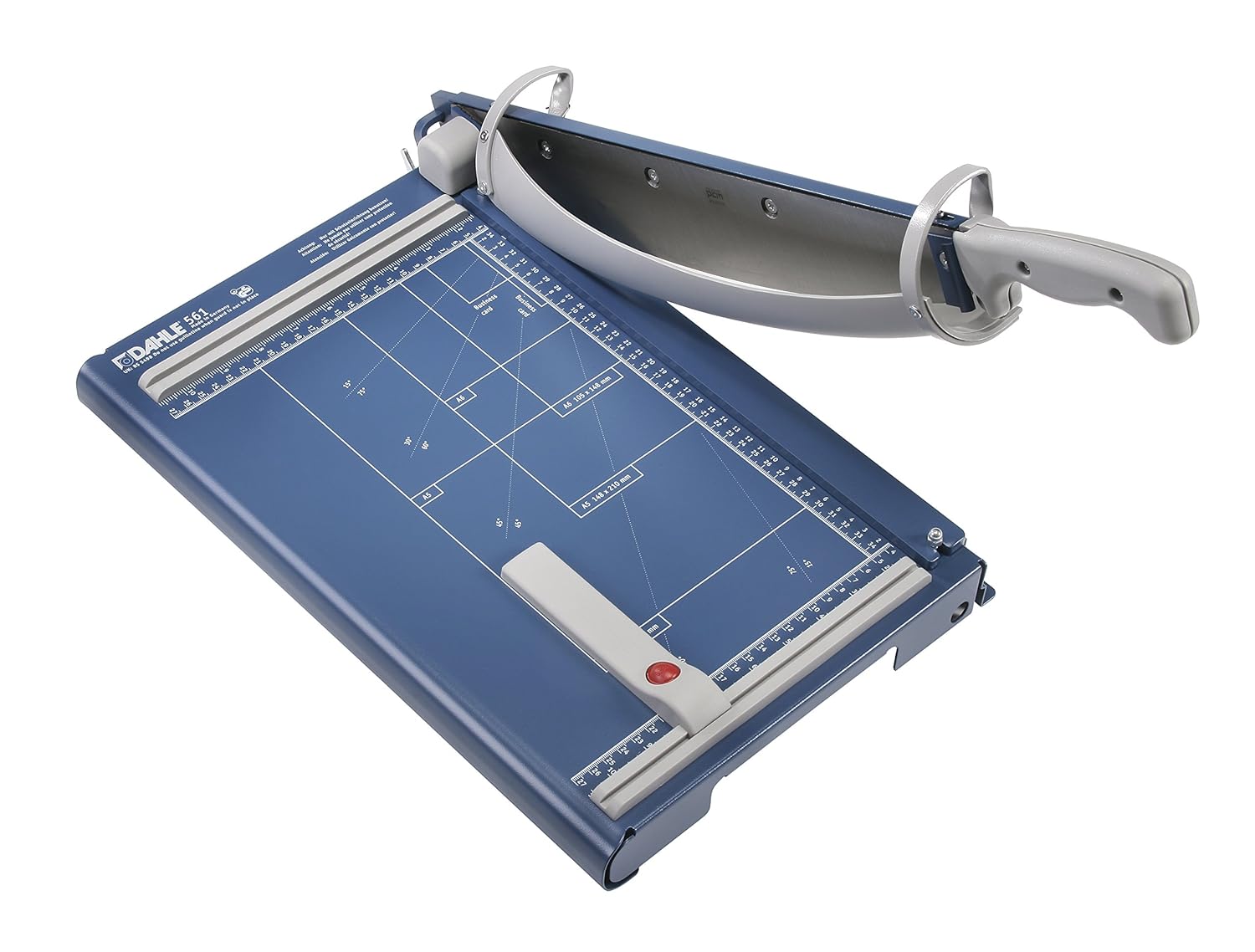 Dahle 561 Premium Guillotine Trimmer, 14-1/8" Cut Length, 35 Sheet Capacity, Self-Sharpening Blade, Automatic Clamp, w/Safety Guard