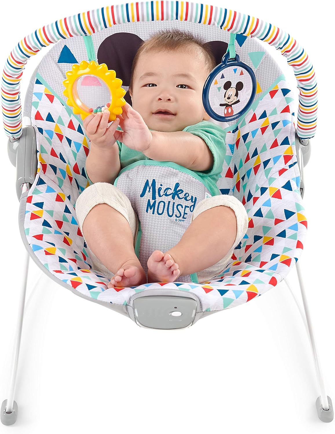 Amazon Kids Ii Japan キッズツージャパン Disney Baby ディズニーベビー ミッキーマウス ハッピートライアングル バウンサー 0か月 116 By Kids Ii バウンサー ベビー マタニティ 通販
