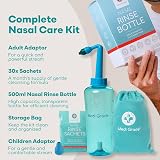 Medi Grade Nasal Irrigation Kit - 500ml Rinse + 30 Saline Sachets view 2