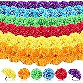 Tigeen 120 Pcs Silk Carnation Flower Artificial Carnations Fake Carnations Artificial Flowers Head for Wedding Decoration, DIY, Funeral Arrangements Wreaths Diameter 3.5'' and 6'' Stem (Bright Color)