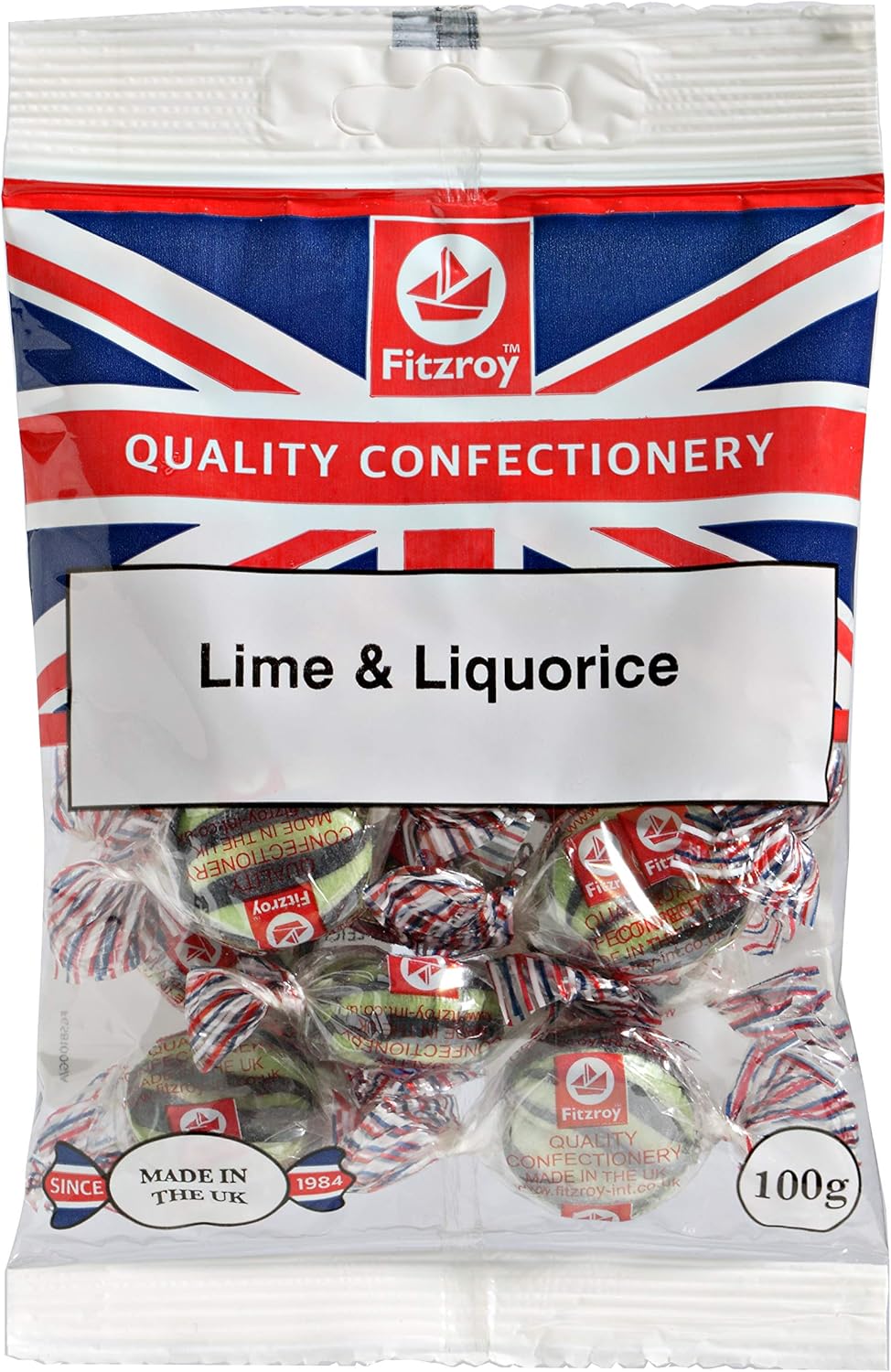 Fitzroy Lime & Liquorice Sweets 100g Amazon.co.uk Grocery