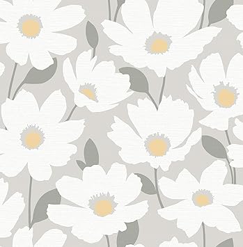 Brewster 2904 25674 Astera Grey Floral Wallpaper Amazon Com