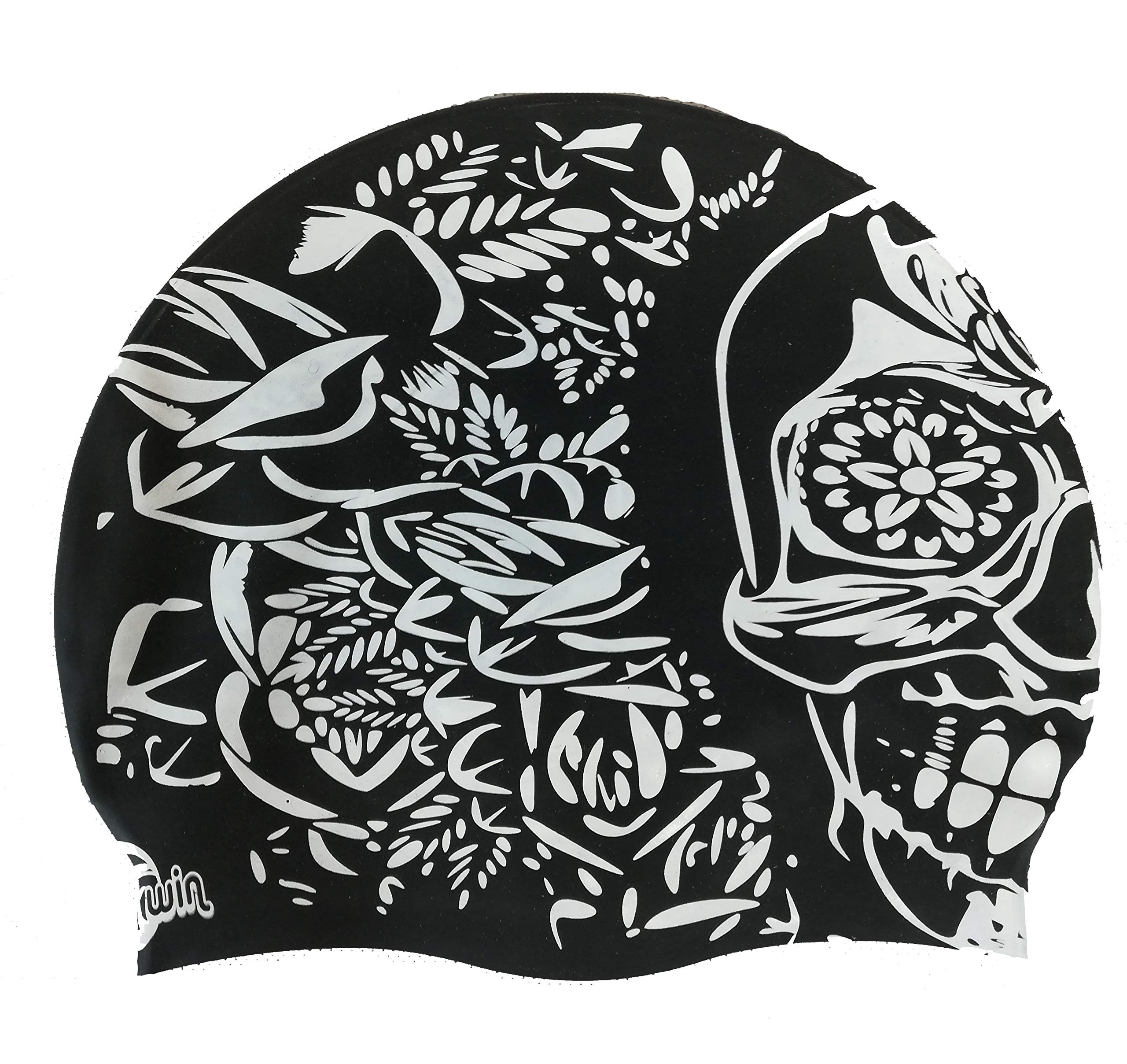 Skull Silicone Swimming Cap | Fantastic Pool Cap | Swim Cap for Men, Woman and Kids | Comfort and Fit | Italian Design and Style