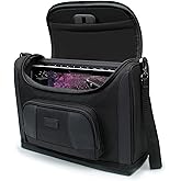 USA Gear Small Messenger Bag for Microsoft Surface Pro 12" (2025), 11th Gen/10/9/8/7, Surface Laptop 13-inch (2025) - Shoulder Bag Travel Tablet Case Fits Accessories, Charger, Keyboard, Mouse (Black)