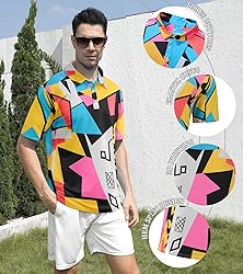 uideazone Golf Shirts for Mens Athletic Fit Polo