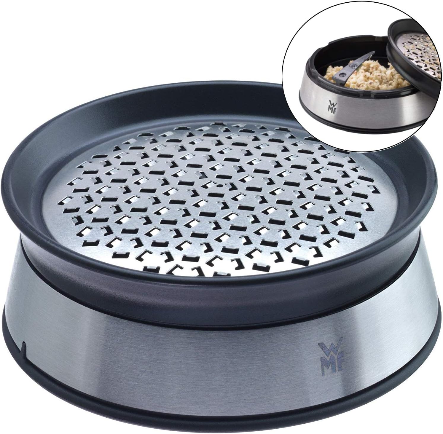 WMF Kitchen classics Ingwerreibe, mit Aufbewahrungsbehälter, Cromargan Edelstahl, Kunststoff