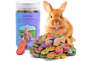 KATUMO Rabbit Chew Toys, Timothy Grass Treats Small Animal Molar Toys for Guinea Pig Hamster Bunny Chinchilla Gerbil, 150g / 5oz