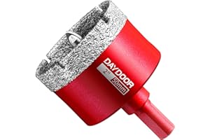 DAYDOOR 2" Diamond Hole Saw Bit with Pilot Drill Bit-1pc 50mm Diamond Tile Hole Saw with Guiding Bit for Porcelain Tile Ceram