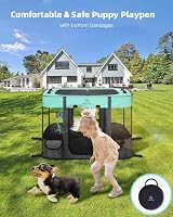 ROMANTIC BEAR Foldable Pet Playpen 100x80x60cm Portable Dog Cat Fence view 7