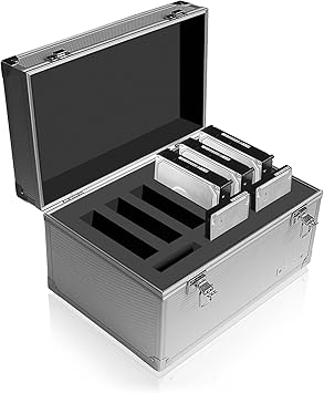 Raidsonic IB-AC626 - Caja para 9 Discos Duros, Plateado: Amazon.es: Electrónica