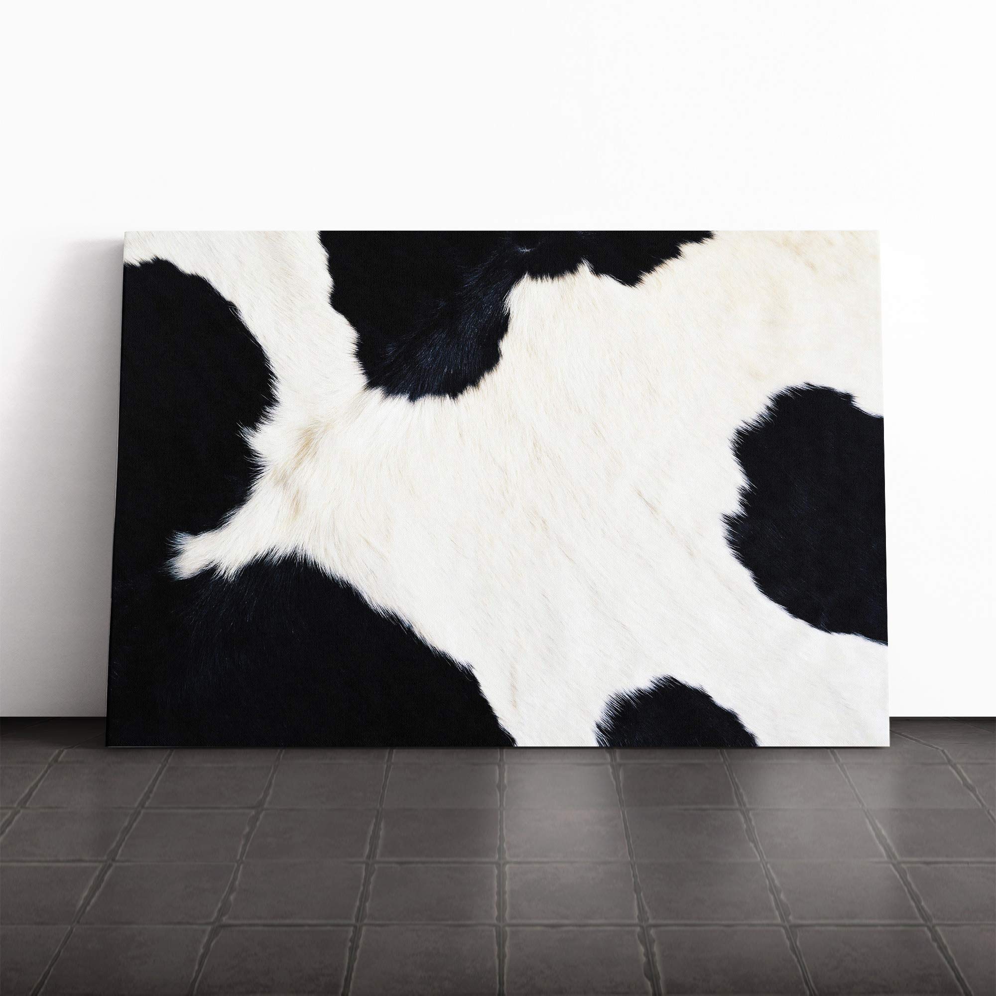 Cow Fur Canvas Print | Gallery Wrapped 30mm Frame Wall Art | 20x14 inches | Ready to Hang | Modern Animals Picture | Living Room Bedroom Lounge Office