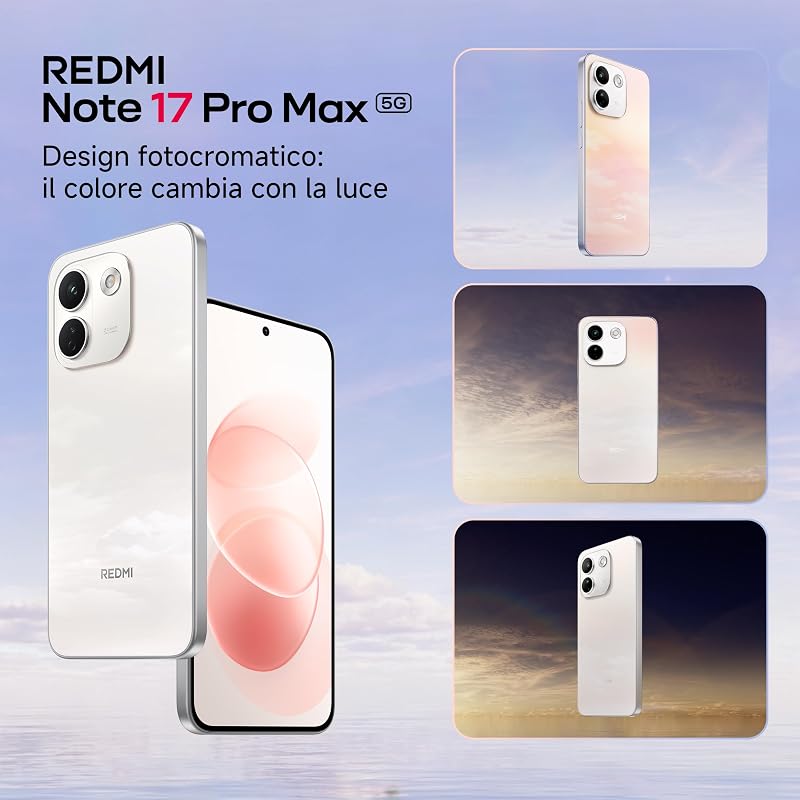 REDMI Note 17 Pro Max 5G, Smartphone 8+512GB, Cloud Blush, Batteria 9210mAh