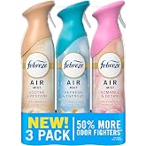 Febreze Air Mist, Air Freshener, Odor Fighting Room Spray, Deodorizer for Home Bathroom Kitchen Office Apartment, Soothe &amp; Restore, Refresh &amp; Energize, Romance &amp; Desire Variety Pack, 8.1oz (Pack of 3)