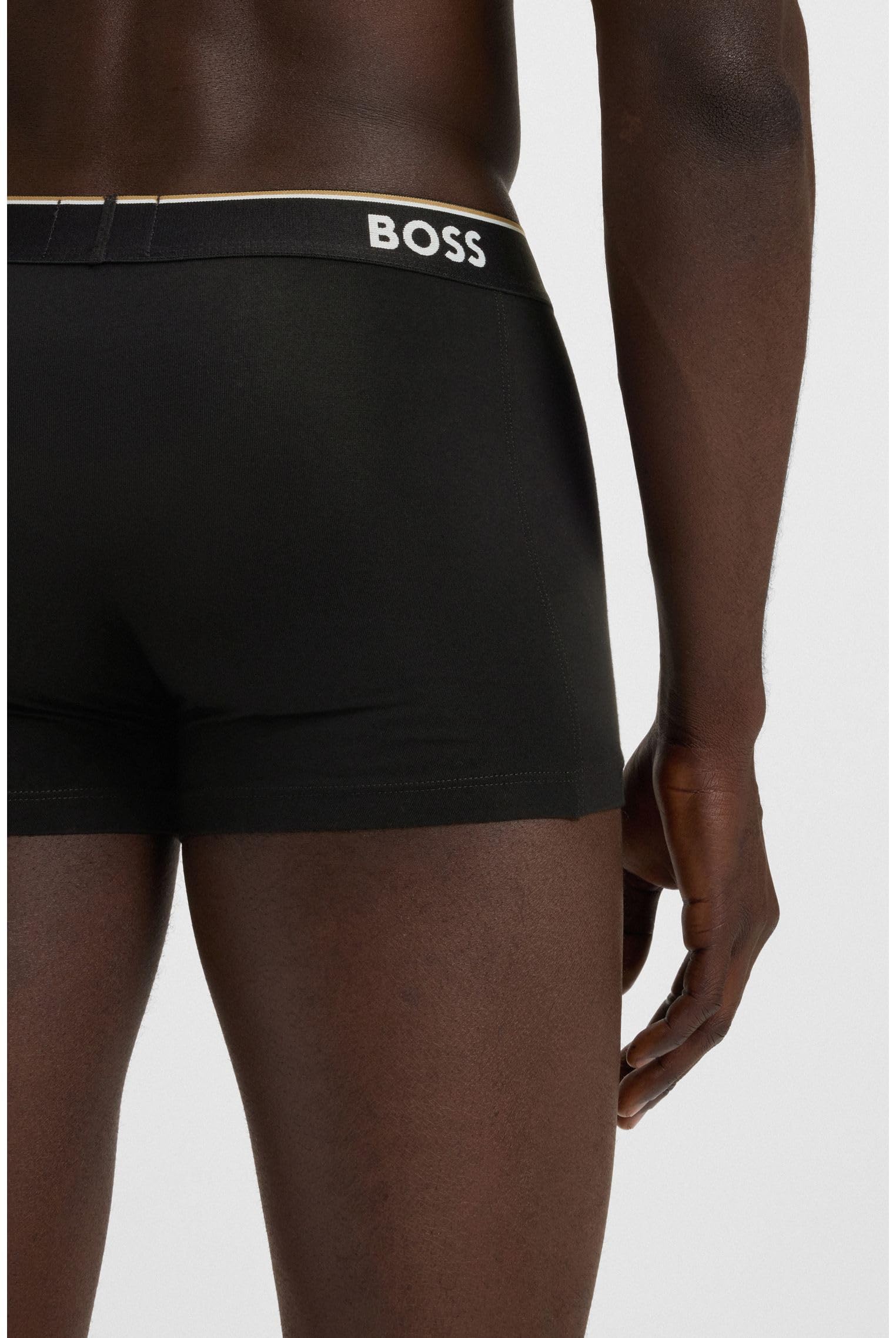 BOSS Hugo Herren Trunk 3p Co/EL Boxershorts, New - Black1, XL 5