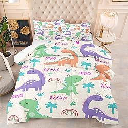 NINENINE Dinosaur Bedding Sets for Girls,Full Size