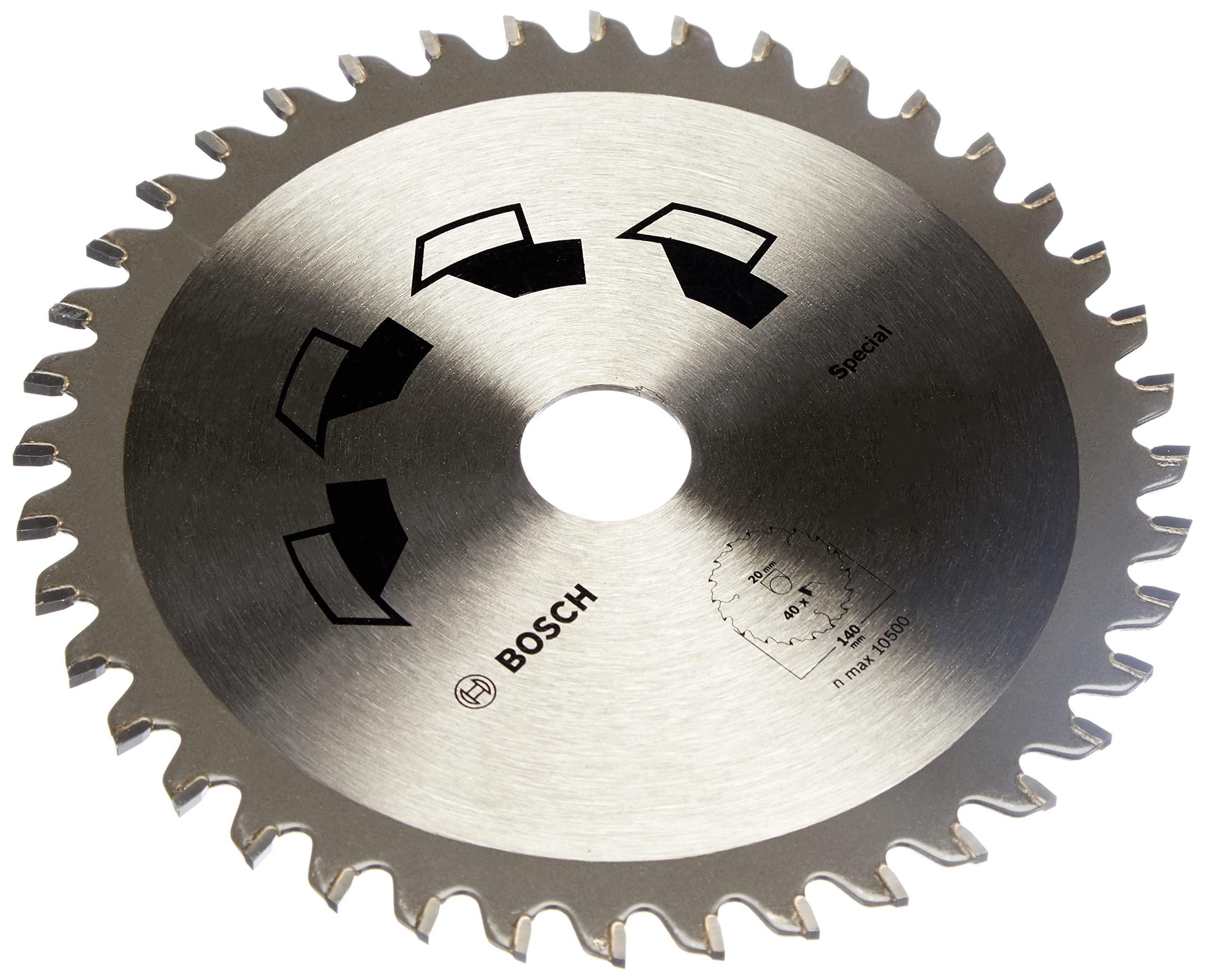 Bosch 1x Circular Saw Blade Special (for Wood, Non-Ferrous Metals, Plastic, Ø 140 x 2.2/1.6 x 20/12.75 mm, 40 Teeth, FT, with 1x Reduction ring 12.75 mm, Accessories for Circular Saws)