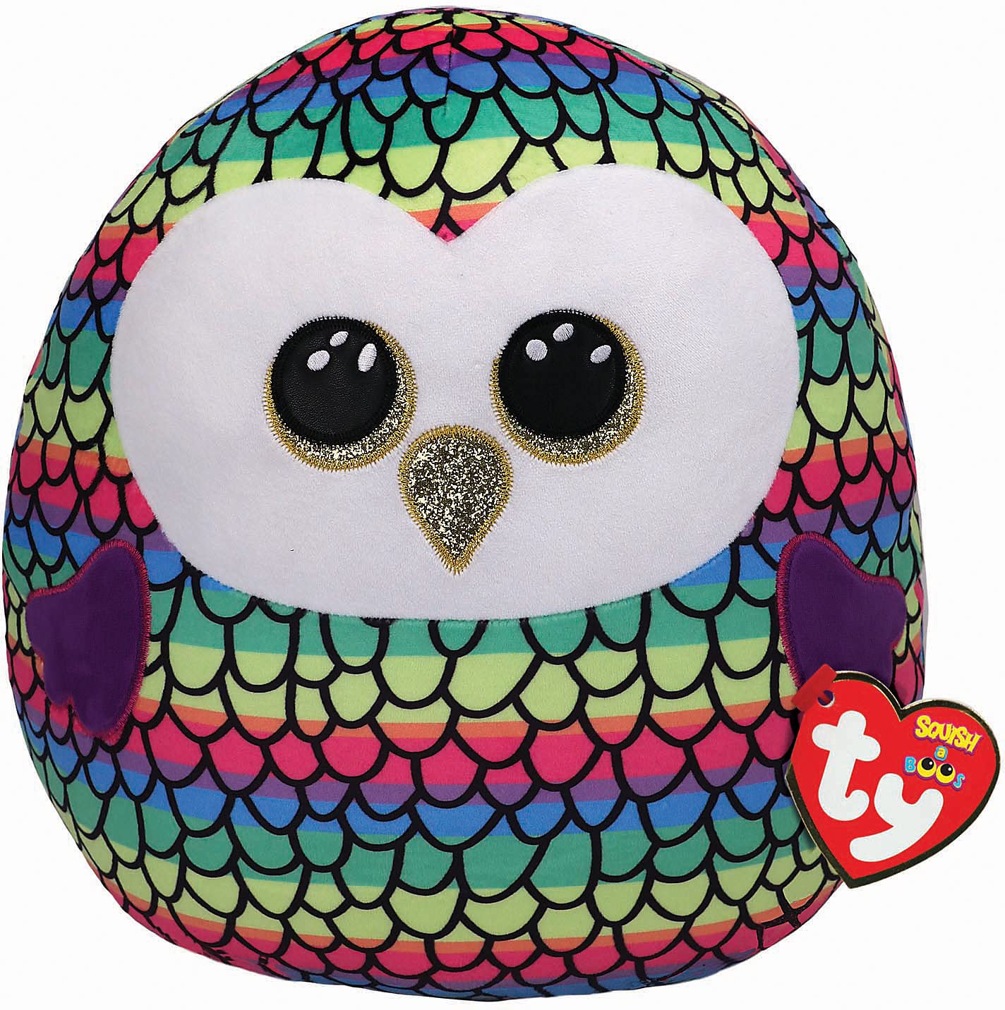 TY Owen Owl Squish-a-Boo 20CM – Soft Cuddly Toy for Kids – Plush Stuffed Animal – Collectible Plushie Gift – Super-Soft Teddy